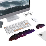 Ergonomic Gradient Cloud Keyboard Mouse Wrist Rest Wrist Support for Computer Users Black