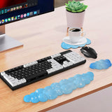 Ergonomic Gradient Cloud Keyboard Mouse Wrist Rest Wrist Support for Computer Users Blue