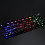 RGB Gaming Wired Keyboard 104 Keys Full-Size Mechanical Keyboard with Backlight Black