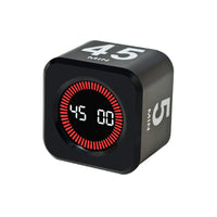Visual Flip Cube Timer Countdown Gravity Productivity Desk Timer for Kitchen Work Study Black