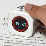 Visual Timer Cube Countdown Gravity Desk Timer for Kitchen Work Study White