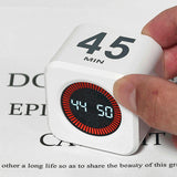 Visual Timer Cube Countdown Gravity Desk Timer for Kitchen Work Study White