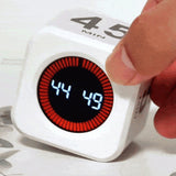Visual Timer Cube Countdown Gravity Desk Timer for Kitchen Work Study White