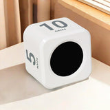 Visual Timer Cube Countdown Gravity Desk Timer for Kitchen Work Study White