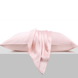 100% Mulberry 19Momme Silk Sleep Set Silk Bedding Pillowcase Eye Mask and Scrunchie Pink