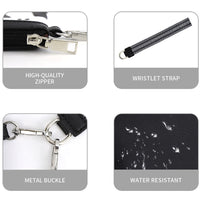 Mini Zip Around Dual Pouch Wristlet With Strap Wristlet Keychain Wallet Coin Purse Cow Print Style