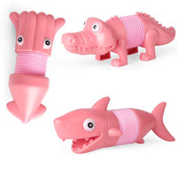 3Pcs Pop Tubes Sensory Toy Telescopic Tubes Fidget Tubes Pink