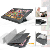 6-Drawer Jigsaw Puzzle Board with Stand and Cover Foldable Felt Puzzle Organizer for 1000-Piece Puzzles for Adult