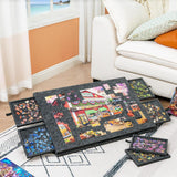 6-Drawer Jigsaw Puzzle Board with Stand and Cover Foldable Felt Puzzle Organizer for 1000-Piece Puzzles for Adult