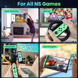 Pair of Replacement Gamepad Controllers with Wrist Straps Compatible with Nintendo Joy-Con/Lite/OLED Style 3