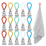 20Pcs Colorful Tea Towel Clips with Loops Clip-on Hanging Grip Rack Holder