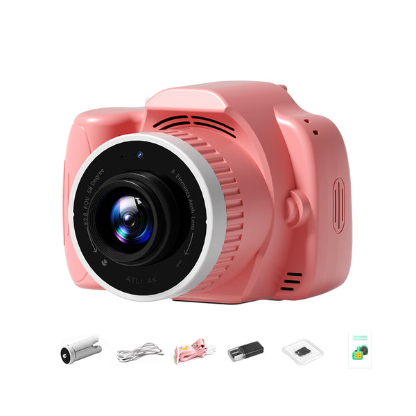 1080P Video Recording Camera with Projector Digital Camera with Tripod and 64GB TF Card for Girls and Boys Pink