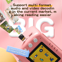 1080P Video Recording Camera with Projector Digital Camera with Tripod and 64GB TF Card for Girls and Boys Pink