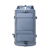 Water Repellent Backpack  Travel Luggage Carry-on Hand Shoulder Duffle Bag Blue