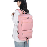 Water Repellent Backpack  Travel Luggage Carry-on Hand Shoulder Duffle Bag Pink