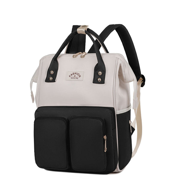 Travel Diaper Bag Water Repellent Backpack Multifunction Mommy Bag Black