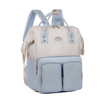 Travel Diaper Bag Water Repellent Backpack Multifunction Mommy Bag Light Blue