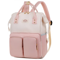 Travel Diaper Bag Water Repellent Backpack Multifunction Mommy Bag Pink