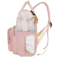Travel Diaper Bag Water Repellent Backpack Multifunction Mommy Bag Pink