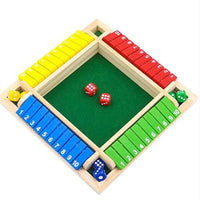 Wooden Dice Game Number Flip Board Game for Parties and Gatherings