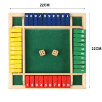 Wooden Dice Game Number Flip Board Game for Parties and Gatherings
