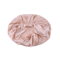 Silk Satin Hair Bonnet for Sleeping Hair Wrap Sleep Cap Turban with Elastic Band Pink