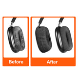Pair of Knit Ear Pad Covers for AirPods Max Dust-Proof Protective Headphone Accessories Black