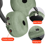 Pair of Knit Ear Pad Covers for AirPods Max Dust-Proof Protective Headphone Accessories Green