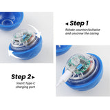 2Pcs 5CM Automatic Moving Ball Toys for Cats USB Rechargeable Interactive Cat Bouncing Toys
