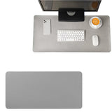 Water Resistant Mousepad PU Leather Large Mouse Pad Anti Slip Gaming Desk Mat Gray
