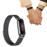19.5cm Replacement Watch Band Adjustable Stainless Steel Watch Strap Compatible with Fitbit Inspire 3 Watch Black