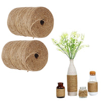 2 Rolls of 200M Jute Twine String for Crafting Gardening Gift Wrapping Macrame DIY Home Decor
