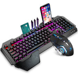 RGB Backlit Wireless Gaming Keyboard and Mouse Combo – Rechargeable