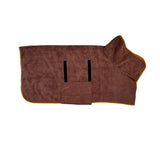 Absorbent Pet Bathrobe for Dogs Microfibre Drying Towel Brown