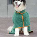 Absorbent Pet Bathrobe for Dogs Microfibre Drying Towel Green