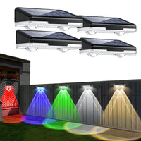 Outdoor Solar Wall Washer Light – RGB Fence Lighting for Garden & Deck