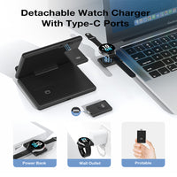 3-in-1 Foldable Wireless Charger with Watch Dock for Samsung Z Fold & Z Flip