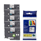 TZ131 Label Tape 12mm Black on Clear – Compatible with Brother P-touch