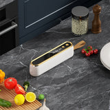 Cordless Food Vacuum Sealer Machine for Storage with 10 Reusable Bags White