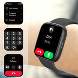 Smart Watch IDW26 for Men & Women with Heart Rate Blood Oxygen & Fitness Tracker Black