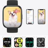 Smart Watch IDW26 for Men & Women with Heart Rate Blood Oxygen & Fitness Tracker Black