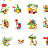 Christmas Advent Calendar Building Block Set for Kids & Families Holiday Countdown Toy Style 2