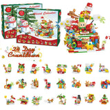 Christmas Advent Calendar Building Block Set for Kids & Families Holiday Countdown Toy Style 2