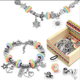 DIY Charm Bracelet Making Kit for Girls Adjustable Bangle Jewelry Set with Storage Box