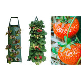 2Pcs Hanging Strawberry Grow Bags Planting Bags with 10 Slits