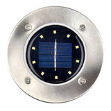 8Pcs Solar LED Ground Lights for Floor Decking Patio Outdoor Garden Path Road White Light
