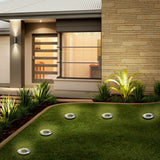 8Pcs Solar LED Ground Lights for Floor Decking Patio Outdoor Garden Path Road White Light