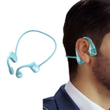 Bluetooth Bone Conduction Headphones Wireless Earbuds Outdoor Sport Headsets Blue
