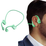 Bluetooth Bone Conduction Headphones Wireless Earbuds Outdoor Sport Headsets Green