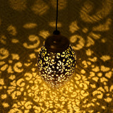 2Pcs Solar Hanging Outdoor Garden Light Vintage Metal LED Solar Powered Lamp for Patio Yard Lawn